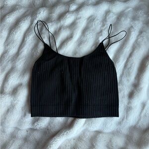 Sunday Best Black Ribbed Camisole